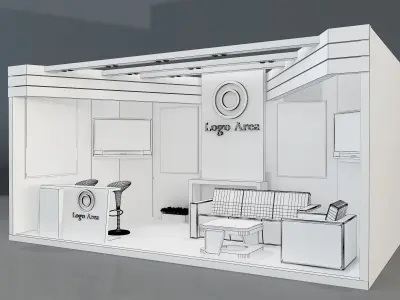 Booth Exhibition Stand a319b 3D model