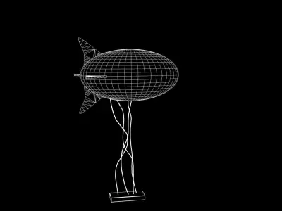 Balloon Arch  Triangle flag 3D model