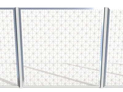 Low Poly Modular Fence 13 Low-poly 3D model