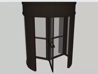 rotating glass door sketchup 3d model 3D model