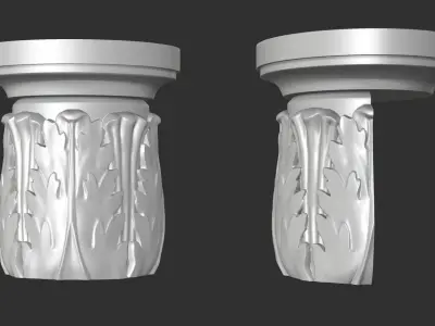 FREE SAMPLE - Louis XVI style classical fireplace mantel Free 3D model