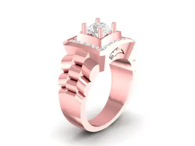 LUXURY DIAMOND RING  42 3D print model
