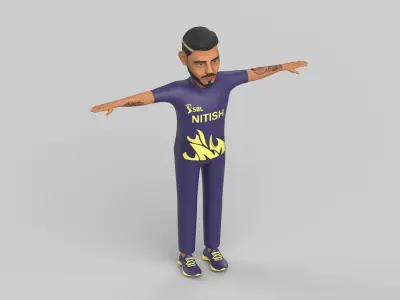 Nitish Rana  3D model