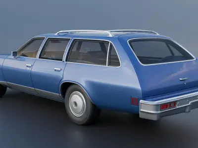 Chevrolet Chevelle Malibu Wagon 1974 3D print model