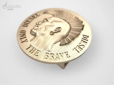 Diesel Warrior Belt Buckle replica 3D print model