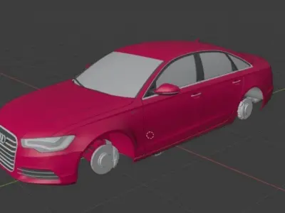 Audi A6 Low-poly 3D model buy