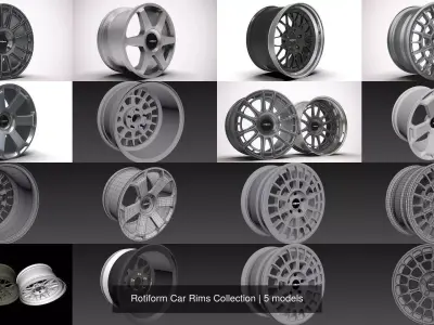 Rotiform Car Rims Collection 3D Model Pack