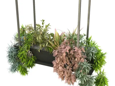 indoor metal plant box set 195 3D model