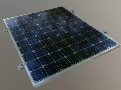6-Solar Panel 50Wp 670x540x20mm 3D model