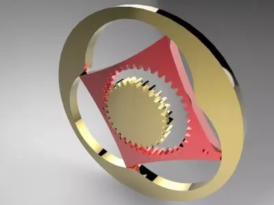 4 chamber Wankel mechanism 3D model