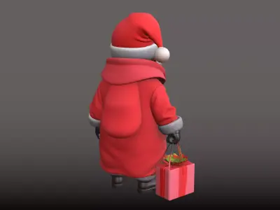Santa Claus Shopping Style Trendy Holiday STL Model 3D print model