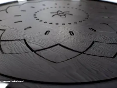 Round Table Set 02 3D model