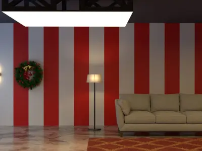 Cozy winter room 3D model 3D model