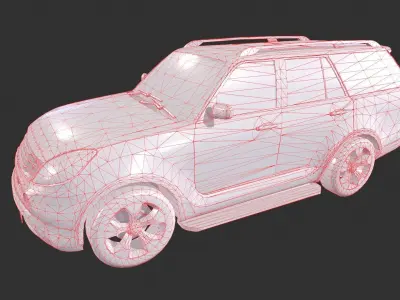 Generic SUV Low-poly 3D model