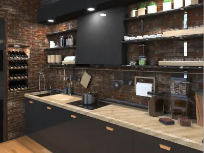 Kitchen v2 3D model