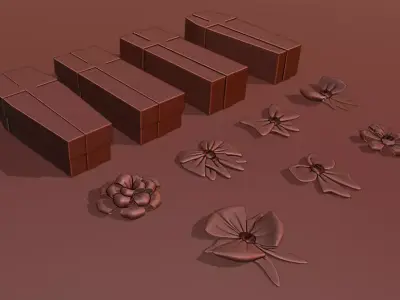 Modular gift coffin 3D model