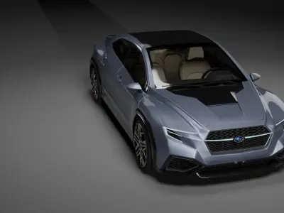 Subaru Sti Viziv Low-poly 3D model