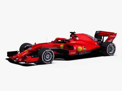 F1 2018 car Low-poly 3D model