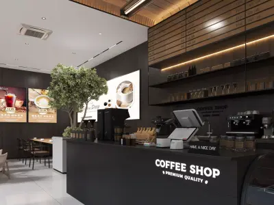 Coffe Shop 06 Low-poly 3D model
