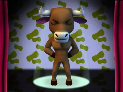 Big Brown cow 3D model