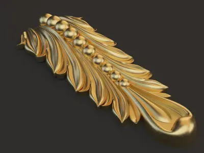 Corbal for cnc letter i Low-poly 3D model