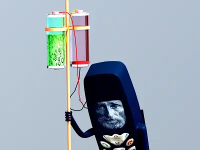 Old Phone Low-poly 3D model