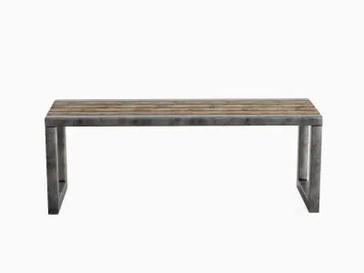 Outdoor Bench V 03 02 Low-poly 3D model