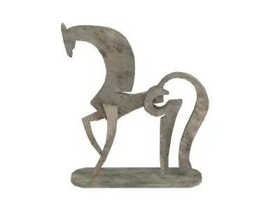 horse sculpture  Low-poly 3D model purchase
