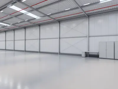 Industrial Warehouse Interior 14 Low-poly 3D model