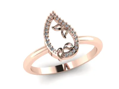 Jewelry Diamond Ring 3D Print Model  3D print model 12