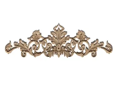 Cartouche-018 ornate gold leaf 3D model
