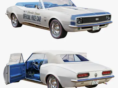 Chevrolet camaro 1967 pace car 3D model
