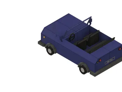 Low Poly Old Car Free 3D print model