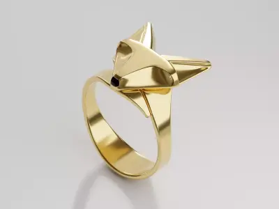 fox ring 3D print model 3D print model