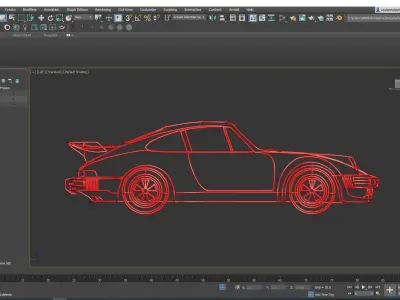 PORSCHE 911 WIREFRAME VER2 3D print model