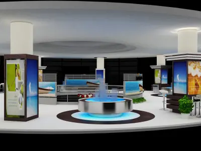 Booth Exhibition Stand a372 3D model