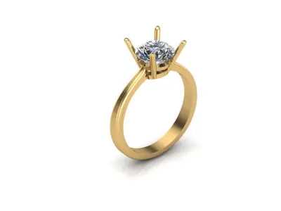 Engagement ring  3D print model 3D print model