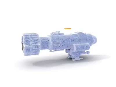 Futuristic Space Blaster model pack Low-poly 3D model