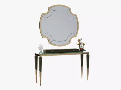Longhi Odette Console with Graydon Mirror 3D model