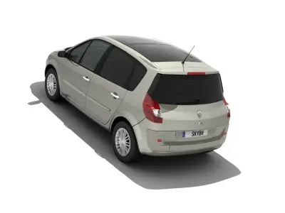 Renault Scenic II 2006 Low-poly 3D model