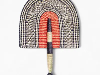 African Handwoven Fan 2 3D model