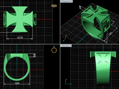 men ring 3D print model purchase