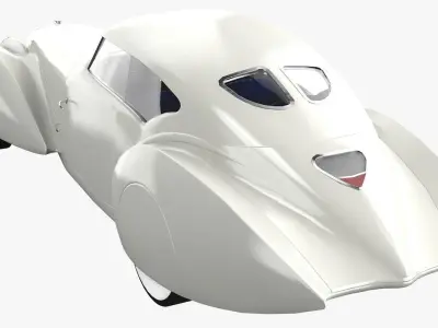 Delage D8 120 S Pourtout Aero Coupe  Low-poly 3D model