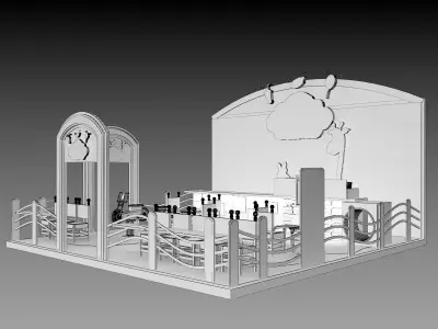 Booth Exhibition Stand a395f 3D model