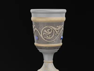 Ornate Goblet Low-poly 3D model