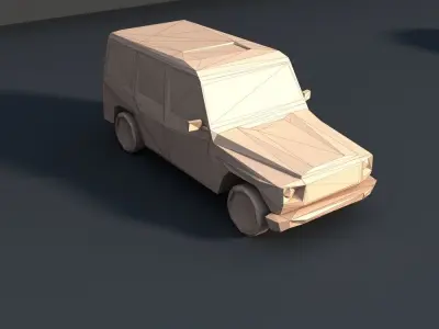 8 Lowpoly CARS pack Low-poly 3D model