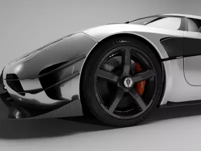 Koenigsegg One 1 2014  Low-poly 3D model