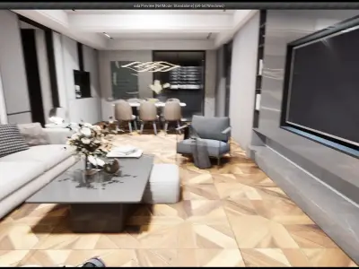 3D Interior Walkthrough and Interactive Unreal Engine 4  Low-poly 3D model