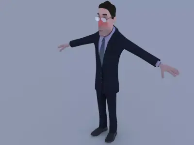 bob- rigged character- with texture Free 3D model