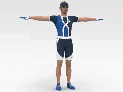 Cyclist 10 3D model